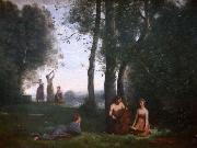 Jean-Baptiste Camille Corot Le concert champetre France oil painting artist